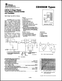CD4060BF datasheet: CMOS 14 stage ripple-carry binary counter/divider and oscillator CD4060BF