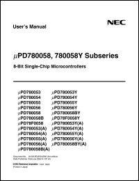 uPD780054GC-xxx-8BT datasheet: 8-bit single-chip microcontroller, mask ROM uPD780054GC-xxx-8BT