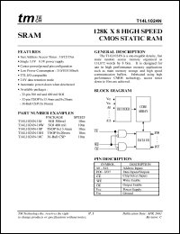 T224162-22J datasheet: 256K x 16 DRAM EDO page mode, 22ns T224162-22J