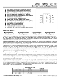 QT110-IS datasheet: Charge-transfer touch sensor QT110-IS