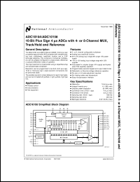 ADC10154CIWM datasheet: 10-Bit Plus Sign 4 microseconds ADCs with 4- or 8-Channel MUX, Track/Hold and Reference ADC10154CIWM