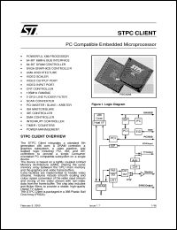 STPCD01 datasheet: STPC CLIENT DATASHEET / PC COMPATIBLE EMBEDED MICROPROCESSOR STPCD01