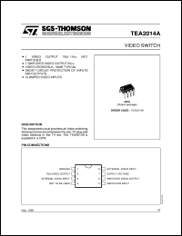 TEA2014A datasheet: VIDEO SWITCH TEA2014A