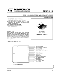 TEA5101B datasheet: RGB HIGH VOLTAGE VIDEO AMPLIFIER TEA5101B