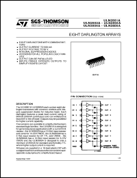 ULN2802A datasheet: EIGHT DARLINGTON ARRAYS ULN2802A