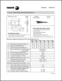 FBI2M5S2 datasheet: 1000 V, 2 A glass passivated bridge rectifier FBI2M5S2