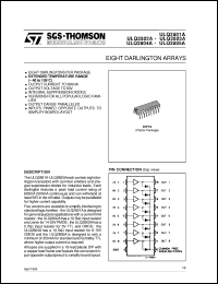 ULQ2803A datasheet: EIGHT DARLINGTON ARRAYS ULQ2803A