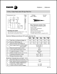 FBI5D1M1 datasheet: 200 V, 5 A glass passivated bridge rectifier FBI5D1M1