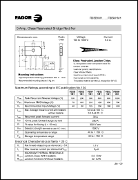 FBI5L1M1 datasheet: 900 V, 5 A glass passivated bridge rectifier FBI5L1M1