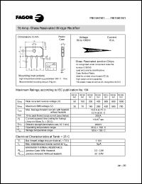 FBI15A1M1 datasheet: 50 V, 15 A glass passivated bridge rectifier FBI15A1M1