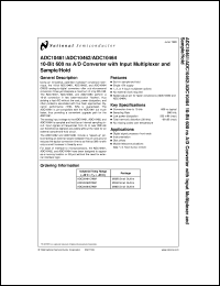 ADC10462CIWM datasheet: 10-Bit 600 ns A/D Converter with Input Multiplexer and Sample/Hold ADC10462CIWM