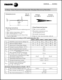 EGP20G datasheet: 400 V, 2 A glass passivated avalanche ultrafast recovery rectifier EGP20G