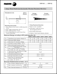 EGP10J datasheet: 600 V, 1 A glass passivated avalanche ultrafast recovery rectifier EGP10J