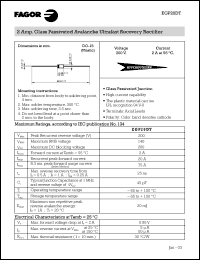 EGP20DT datasheet: 200 V, 2 A glass passivated avalanche ultrafast recovery rectifier EGP20DT