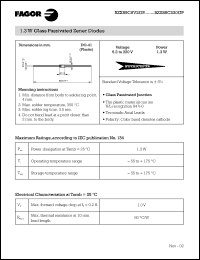 BZX85C10GP datasheet: 10 V, 25 mA, 1.3 W glass passivated zener diode BZX85C10GP