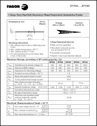 BYV26E datasheet: 1000 V, 1 A very fast soft recovery glass passivated avalanche diode BYV26E