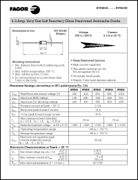 BYM26E datasheet: 1000 V, 2.3 A very fast soft recovery glass passivated avalanche diode BYM26E