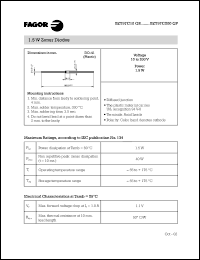 BZY97C36GP datasheet: 36 V, 10 mA, 1.5 W zener diode BZY97C36GP