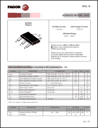 FS0202MN datasheet: 600 V, surface mount SCR FS0202MN