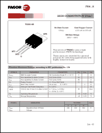 FT0611BH datasheet: 200 V, 25 mA high commutation TRIAC FT0611BH