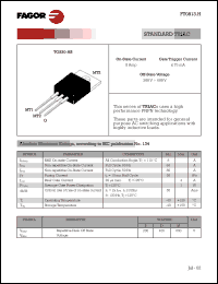 FT0813DH datasheet: 400 V, 50 mA standard TRIAC FT0813DH