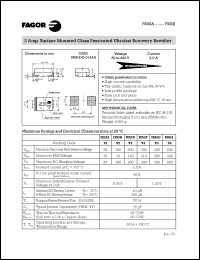 FES2J datasheet: 600 V, 2 A surface mounted glass passivated ultrafast recovery rectifier FES2J