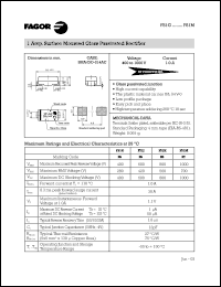 FS1J datasheet: 600 V, 1 A surface mounted glass passivated rectifier FS1J