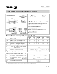 FSS14 datasheet: 40 V, 1 A surface mounted schottky barrier rectifier FSS14