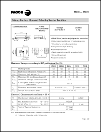 FSS36 datasheet: 60 V, 3 A surface mounted schottky barrier rectifier FSS36