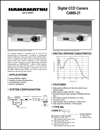 C4880-21-22A datasheet: 12-bit idigital CCD camera. For X-ray scintillator readout, readout of various fluorescences, X-ray diffraction readout, neutron radiography C4880-21-22A