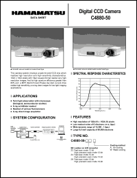 C4880-50-24W datasheet: 14-bit idigital CCD camera. For X-ray scintillator readout, readout of various fluorescences, X-ray diffraction readout, neutron radiography C4880-50-24W