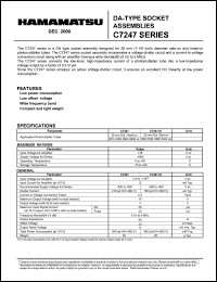 C7247-01 datasheet: InputV: +-18V; DA-type socket assemblies C7247-01