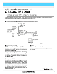 C6536 datasheet: Input voltage: 0-10V; multichannel measurement unit: peripheral device for NMOS multichannel detector head C6536