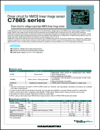 C7885-20 datasheet: Supply voltage: +-12/+-15V; driver circuit for NMOS linear image sensor C7885-20