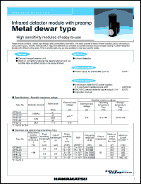 G7751-02 datasheet: Active area: 2mm; external input voltage:+-18V; infrared detector module with preamplifier: high sensitivity module of easy-to-use. For infrared detection G7751-02