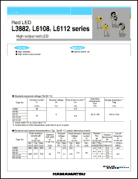 L3882 datasheet: 80mA; 5V; 0.8A; high input red LED. For optical switches, etc L3882