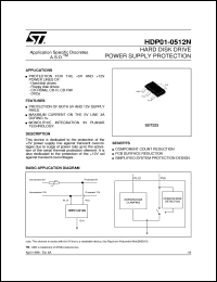 HDP01-0512N datasheet: HARD DISK DRIVE POWER SUPPLY PROTECTION (ASD) HDP01-0512N