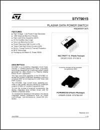 STV7801S datasheet: PLASMA DATA POWER SWITCH STV7801S