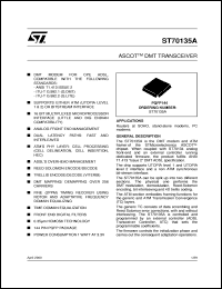 ST70135A datasheet: ST70135A - ASCOT DMT TRANCEIVER ST70135A