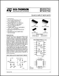 M74HCT02 datasheet: QUAD 2-INPUT NOR GATE M74HCT02