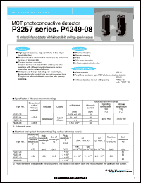 P3257-25 datasheet: Allowable current:10mA; MCT photoconductive detector: 10um band infrared detector with high sensitivity and high-speed response P3257-25