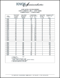 1N4107 datasheet: Nom zener voltage:13.0V; low level zener diode, low current: 250uA - low noise 1N4107