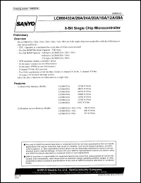 LC866416A datasheet: 8-bit single chip microcontroller, ROM=16384b, RAM=640b LC866416A