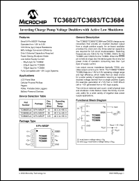 TC3684EUATR datasheet: Inverting charge pump voltage doublers with active low shutdown TC3684EUATR
