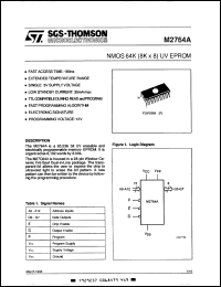 M2764A-4F1 datasheet: NMOS 64K (8 x 8) UV EPROM, 450ns M2764A-4F1