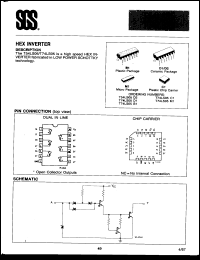 T74LS05D1 datasheet: Hex inverter T74LS05D1