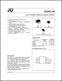 TS555CP datasheet: Low power single CMOS timer TS555CP