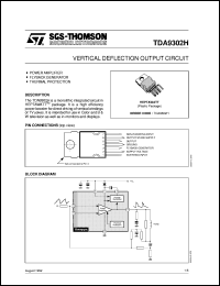 TDA9302H datasheet: TV VERTICAL DEFLECTION OUTPUT CIRCUIT TDA9302H