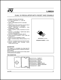 L4902A datasheet: DUAL 5V REGULATOR WITH RESET AND DISABLE L4902A
