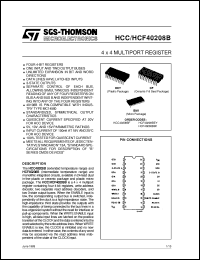 HCF40208B datasheet: 4 X 4 MULTIPORT REGISTER HCF40208B